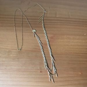 Love Poppy gold fringe necklace